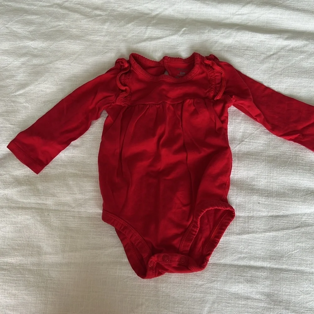 Carters Baby Girl 9M Clothes Lot Fleece Hoodie Vest Bodysuit Leggings 7pc Bundle - Picture 5 of 5